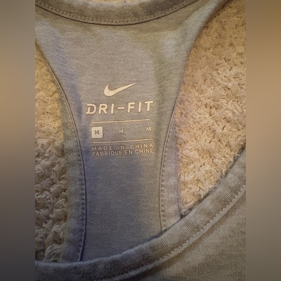 NIKE gray size medium razor back tank top - Picture 3 of 3